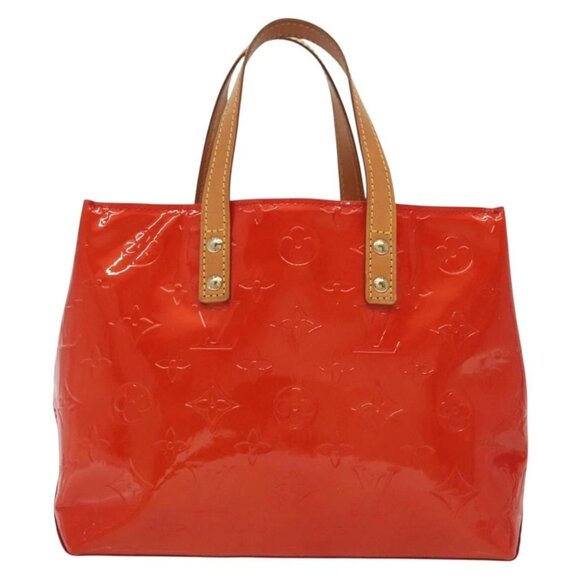 LOUIS VUITTON Monogram Vernis Reade PM Hand Bag Red Rouge M91088 LV Auth 140205 - Picture 3 of 16